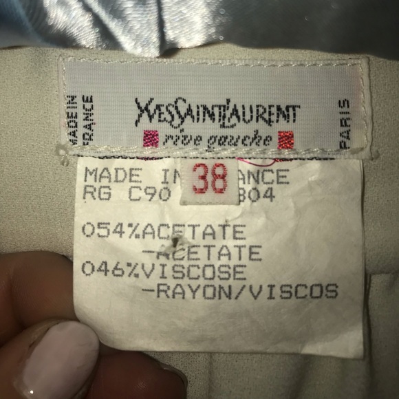 YSL white flowy blouse w/button up sleeves! - Picture 3 of 9